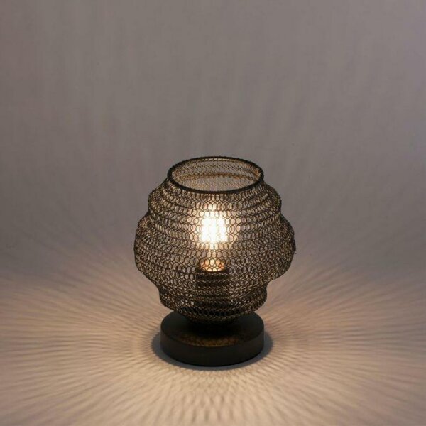LEUCHTEN DIREKT is JUST LIGHT Stolní lampa v černém industriálním designu LD 15710-18