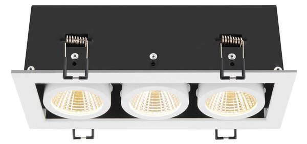 LA 1007568 KADUX stropní zápustné svítidlo, triple, 3000 K, 38°, IP 20, čtvercové, bílá - BIG WHITE (SLV)
