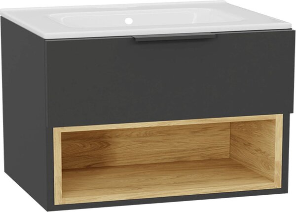 Excellent Tuto 2.0 korpus skříňky 80x46.5x50 cm pod umyvadlo závěsná šedá-dub MLEX.2171.800.GRBL