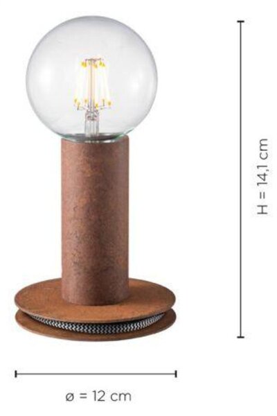 LEUCHTEN DIREKT is JUST LIGHT Stolní lampa v barvě oceli v industriálním designu pro E27 žárovku LD 14770-48