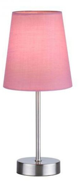 LEUCHTEN DIREKT is JUST LIGHT Stolní lampa, růžová, 1x E14, stínidlo, šňůrový vypínač