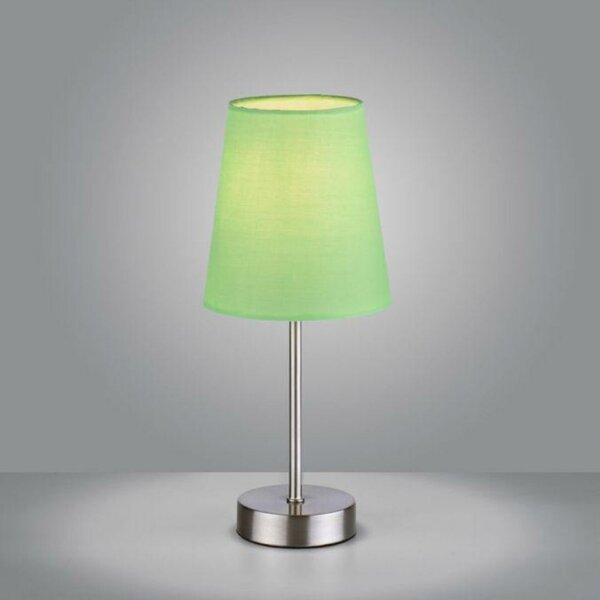 LEUCHTEN DIREKT is JUST LIGHT Stolní lampa, zelená, 1x E14, stínidlo, šňůrový vypínač