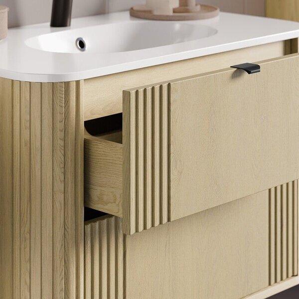 Sada skříňka Comad Ovalia Cremona OVALIA CREMONA 82-80-46-2S, umyvadlo Comad Pure PURE WHITE GLOSS UM 80-46