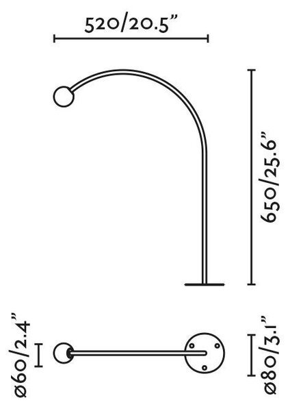 CUCA 650 stojací lampa, černá 24V - FARO