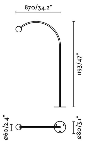 CUCA 1193 stojací lampa, černá 24V - FARO