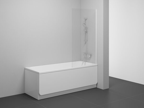 Ravak Nexty vanová zástěna 80 cm jednodílný bílá matný/čiré sklo 7O840E00Z1