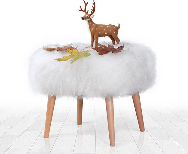 Atelier del Sofa Taburet Deer - White, Bílá