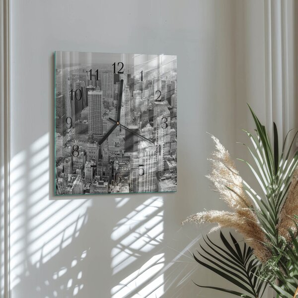 Skleněné hodiny na stěnu Horizont zskc-30x30-00172722