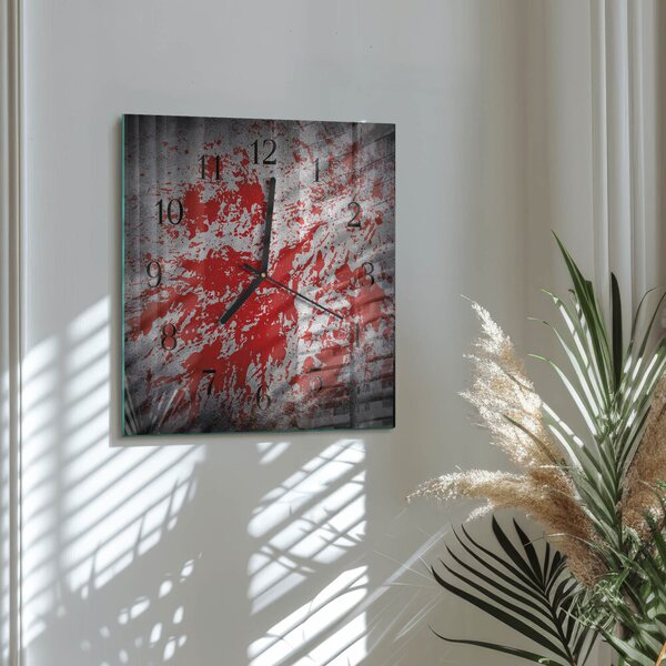Skleněné hodiny na stěnu Skvrny zskc-30x30-00172723