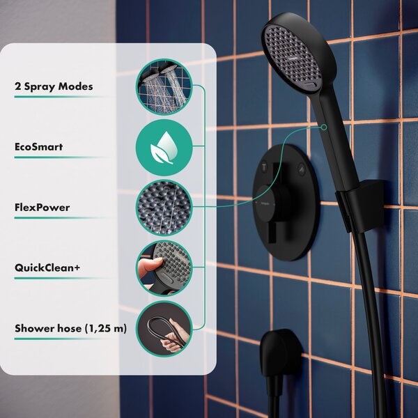 Hansgrohe Activera Select S sprchová sada na stěnu černá 28052670