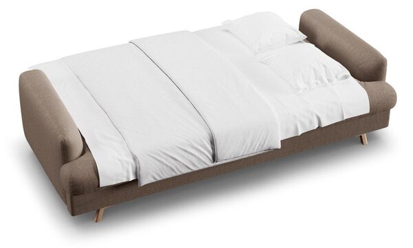 Taupe rozkládací/s úložným prostorem pohovka 233 cm Naomi – Micadoni