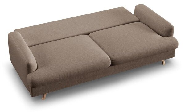 Taupe rozkládací/s úložným prostorem pohovka 233 cm Naomi – Micadoni