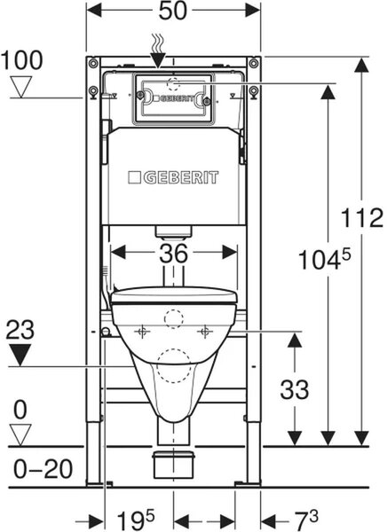 Geberit Duofix Basic wc souprava s mísou, sedátkem a tlačítkem 118.339.21.3
