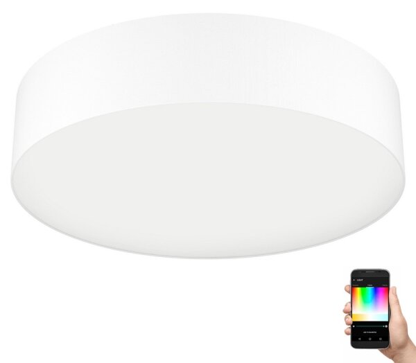 Eglo 31766 - LED RGBW Stm. strop. svítidlo ROMAO-Z LED/35W/230V pr. 57 cm bílá