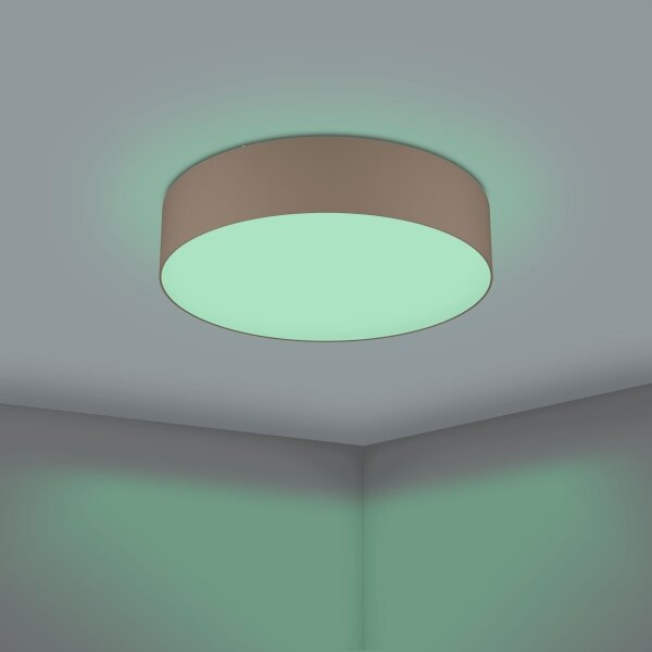 Eglo 31767 - LED RGBW Stm. strop. svítidlo ROMAO-Z LED/35W/230V pr. 57 cm taupe