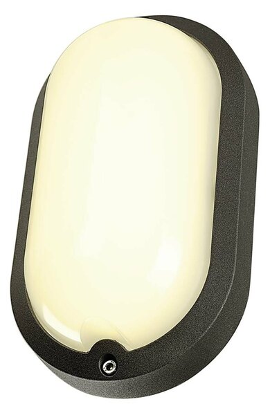 BIG WHITE SLV TERANG 2, venkovní nástěnné a stropní svítidlo, LED, 3000K, IP44, oválné, antracit, 11 W 229935