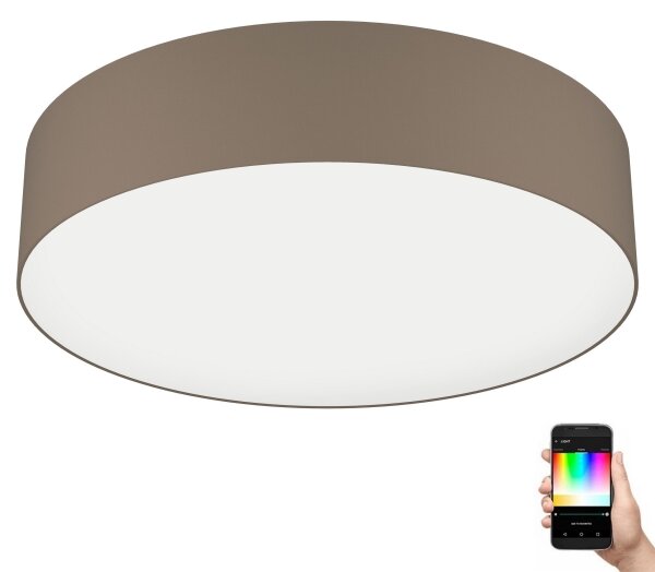 Eglo 31767 - LED RGBW Stm. strop. svítidlo ROMAO-Z LED/35W/230V pr. 57 cm taupe