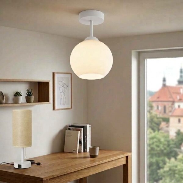 BRILAGI - LED Přisazený lustr RETRO GLASS 1xE27/60W/230V pr. 15 cm bílá