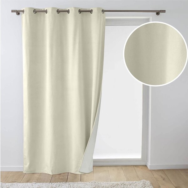 Krémový sametový termo závěs 140x260 cm Polarchic – douceur d'intérieur