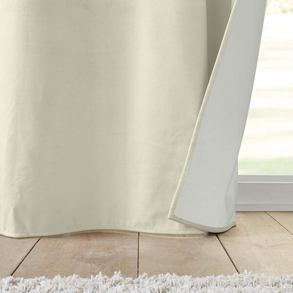Krémový sametový termo závěs 140x260 cm Polarchic – douceur d'intérieur