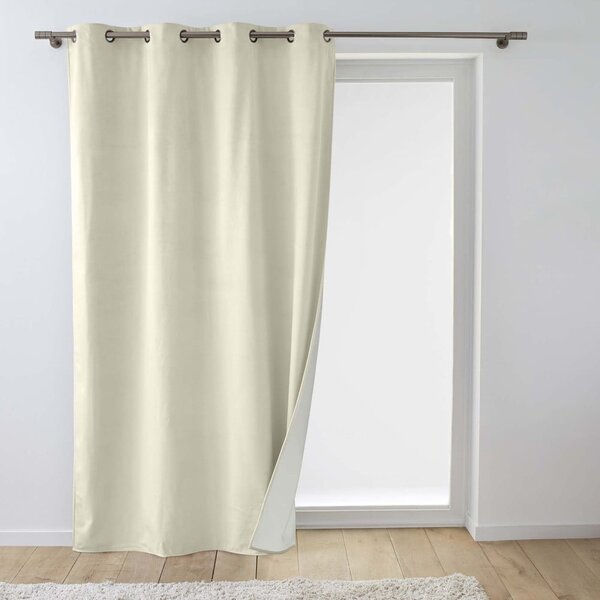 Krémový sametový termo závěs 140x260 cm Polarchic – douceur d'intérieur