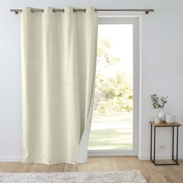 Krémový sametový termo závěs 140x260 cm Polarchic – douceur d'intérieur