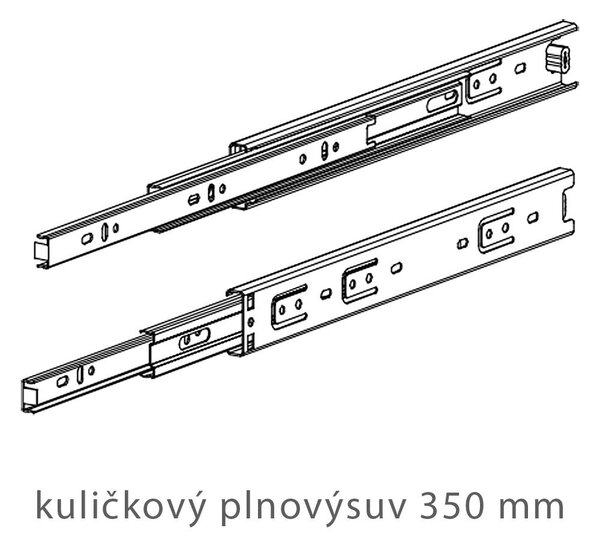 PIXEL | policový regál PX4 | 45 cm | LEVÁ i PRAVÁ | se zásuvkami | dub/bílá lux/šedá