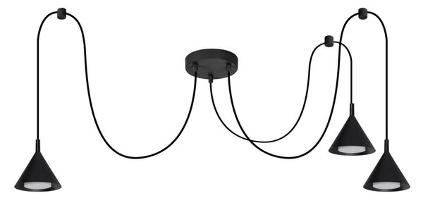 BRILAGI - LED Lustr na lanku CONE TRIPLE SPIDER 3xGX53/15W/230V černá