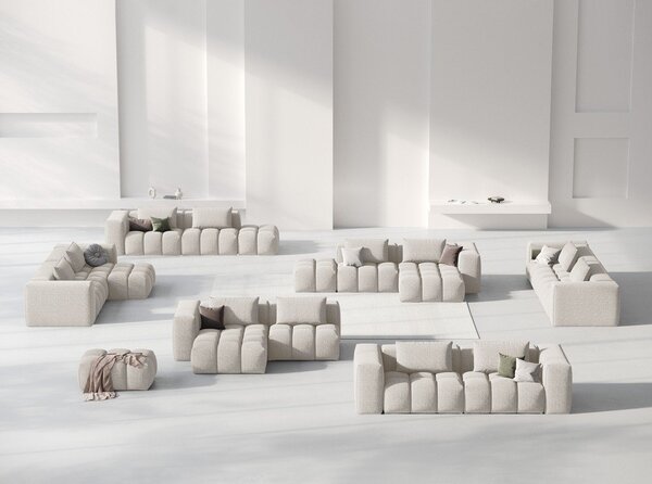 Béžová rohová pohovka (levý roh/s lenoškou) Verona – Cosmopolitan Design
