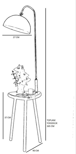 ASIR Stojací lampa DEMET ořech