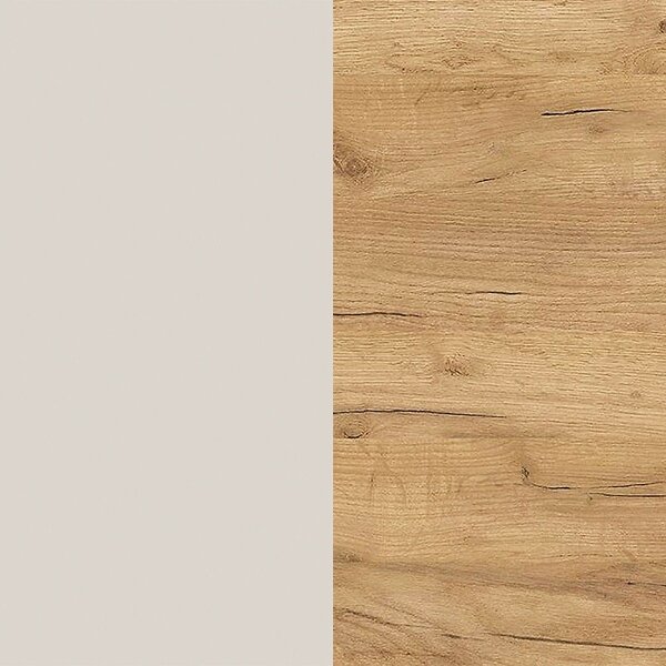 Krémová skříňka v dekoru dubu 74x105x33 cm Alviano – Germania