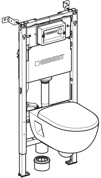 Geberit Duofix Basic sada mísa s prkénkem a podomítkovým modulem 118.343.00.3