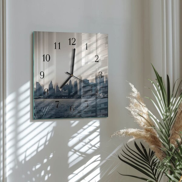 Skleněné hodiny na stěnu Horizont zskc-30x30-00172792