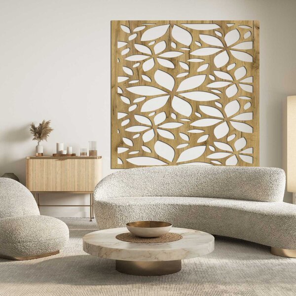 Dřevěný květinový obraz čtverec | BOTANICE: HDF - Javor 30 cm 4560-102276 HDF0281