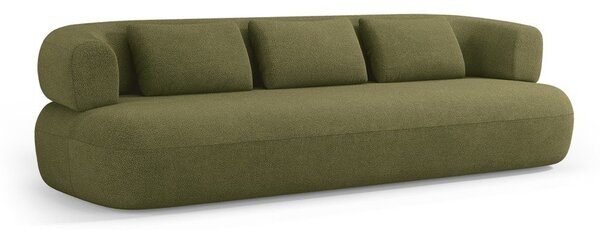 Zelená pohovka z textilie bouclé 226 cm Jenny – Micadoni