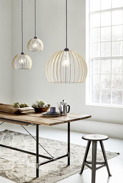 Nordlux Dřevěný závěsný lustr Chino pro žárovku E27 ø40cm 84843014
