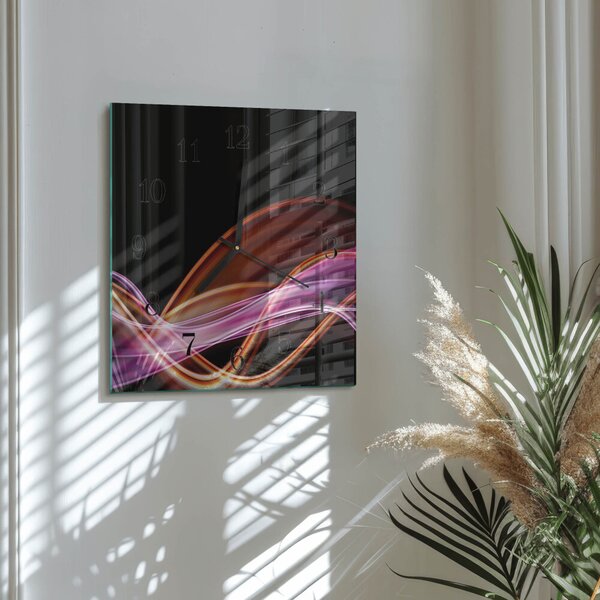 Skleněné hodiny na stěnu Abstraktní umění zskc-30x30-00172796