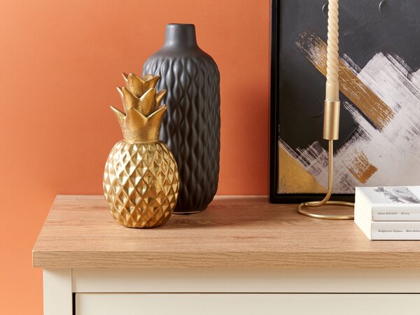 Dekorativní figurka Ananas TYANA Keramika Zlatá