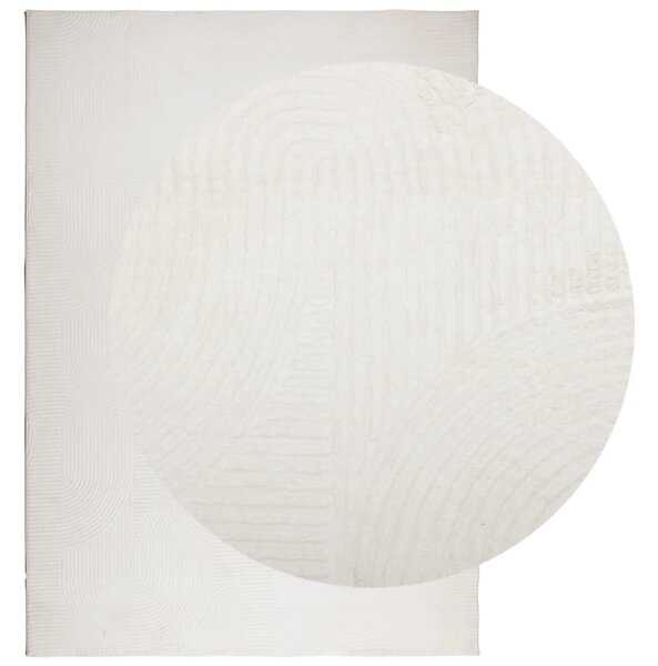 Koberec IZA krátký vlas skandinávský vzhled krémový 120x170 cm