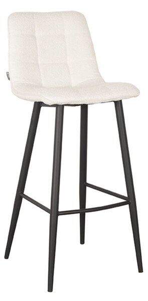 LABEL51 Barová židle JELT bílé bouclé 105cm UK-30.455