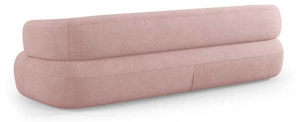 Světle růžová pohovka z textilie bouclé 226 cm Jenny – Micadoni
