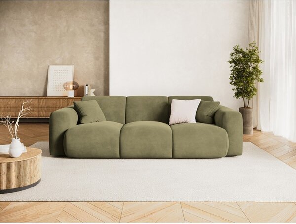 Khaki sametová pohovka 235 cm Molino – Micadoni