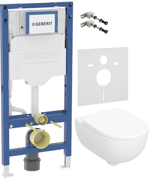 Sada podomítkový WC modul Geberit Duofix 111.320.00.6, WC mísa se sedátkem s pomalým sklápěním Geberit Selnova Premium 502.793.00.1, 111.815.00.1, 156