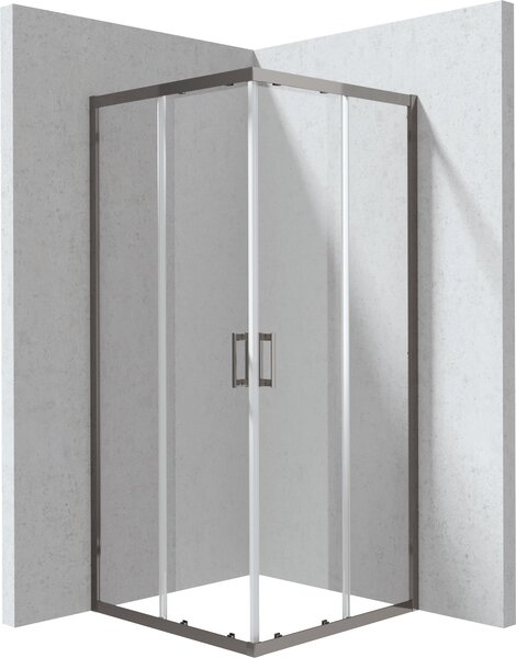 Deante Funkia Evo sprchový kout 90x90 cm čtvercový grafitová kartáčovaný/průhledné sklo KYC_D099P