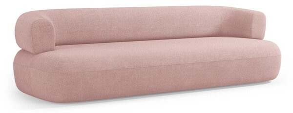 Světle růžová pohovka z textilie bouclé 226 cm Jenny – Micadoni