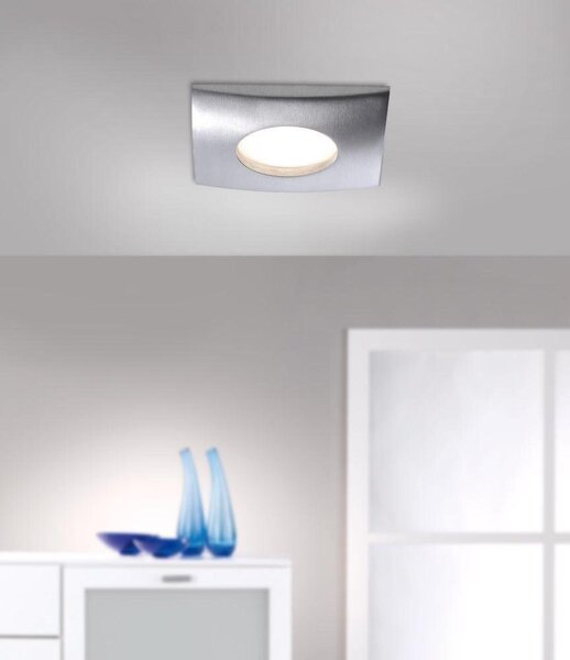 PAUL NEUHAUS LED vestavné svítidlo, hliník, IP44, stmívatelné SimplyDim 3000K PN 7590-95