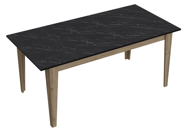 Kalune Design Jídelní stůl LORENZ 90 cm černá/hnědá