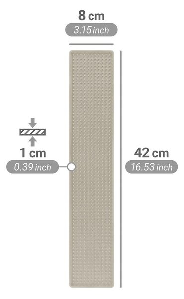 Béžová plastová odkapávací podložka na nádobí 42x8 cm Slim – Wenko