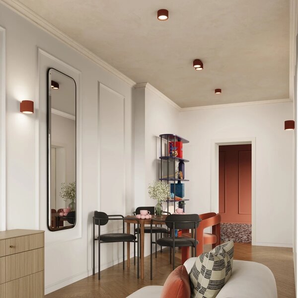 Sollux Lighting Aura stropní světlo 1x10 W červená SL.1802