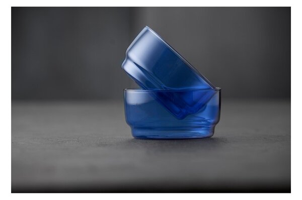 Modré skleněné misky v sadě 2 ks 500 ml Torino – Lyngby Glas